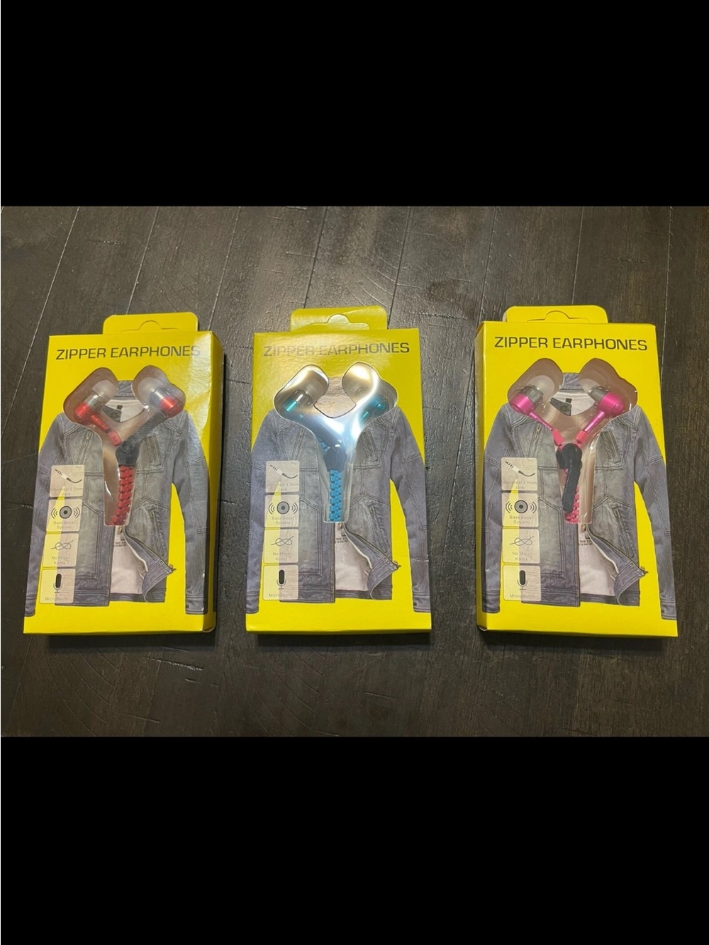 Zipper Earphones -  (Set of 3)
